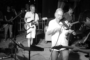 The Box, performing outside the Hong Kong Arts Centre, Wanchai, 19 July 2014