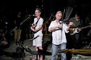 The Box, performing outside the Hong Kong Arts Centre, Wanchai, 19 July 2014