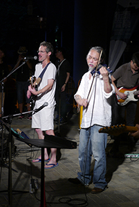 The Box, performing outside the Hong Kong Arts Centre, Wanchai, 19 July 2014