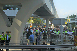 Student-led protest at Civic Square, Central Government Offices Complex, Admiralty, 27 September 2014