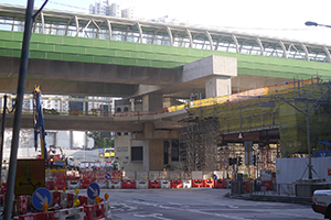 South Island line of the MTR under construction, Wong Chuk Hang, 27 September 2014