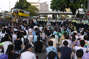 Demonstrators, Cotton Tree Drive, 28 September 2014