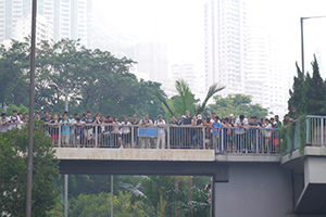 People observing the protest, Admiralty, 28 September 2014