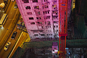 Night view from a high floor, Causeway Bay,  Hong Kong Island, 4 September 2014