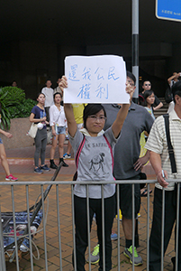 Demonstrators, Cotton Tree Drive, 28 September 2014