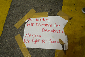 Umbrella Movement occupation site at Causeway Bay, 29 September 2014