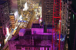 Buildings at night, Causeway Bay, Hong Kong Island, 4 September 2014