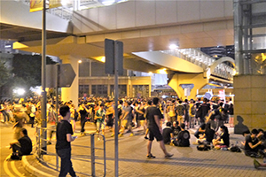 Street occupation, Tim Mei Avenue, Admiralty, 29 September 2014