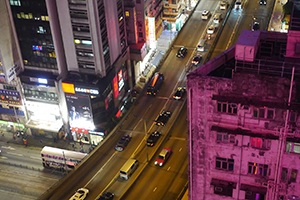 Night view from a high floor, Causeway Bay, Hong Kong Island, 4 September 2014