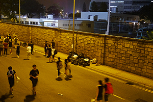 Street occupation, Harcourt Road, Admiralty, 29 September 2014