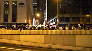 Street occupation, Connaught Road Central, Central, 29 September 2014