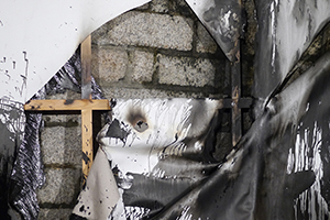 Detail of an installation by Frog King, Chancery Lane, Central, 26 September 2014