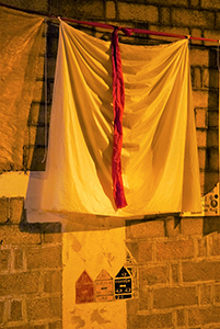 Installation by Frog King (Kwok Mang Ho), Chancery Lane, Central, 26 September 2014