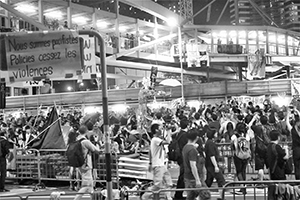 Admiralty Umbrella Movement occupation site, Harcourt Road, 5 October 2014