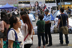 Causeway Bay Umbrella Movement occupation site, Yee Wo Street, 14 October 2014