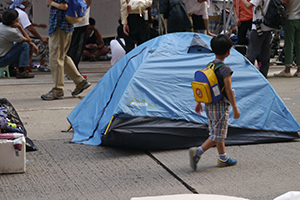 Causeway Bay Umbrella Movement occupation site, Yee Wo Street, 14 October 2014