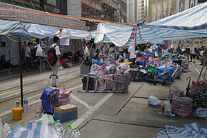 Causeway Bay Umbrella Movement occupation site, Yee Wo Street, 14 October 2014
