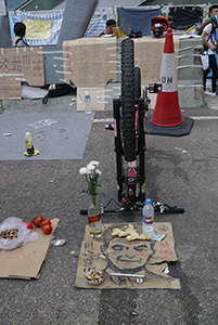 Posters at the Admiralty Umbrella Movement occupation site, Harcourt Road, 14 October 2014