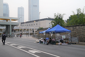 First aid station at the Central Umbrella Movement occupation site, Connaught Road Central, 14 October 2014