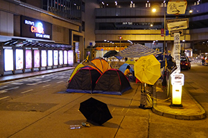 Admiralty Umbrella Movement occupation site, Tamar Street, 20 October 2014