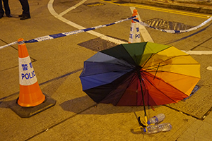 Admiralty Umbrella Movement occupation site, Tamar Street, 20 October 2014