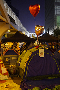 Admiralty Umbrella Movement occupation site, Harcourt Road, 20 October 2014