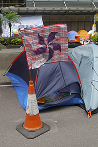 Admiralty Umbrella Movement occupation site, Tim Mei Avenue, 25 October 2014