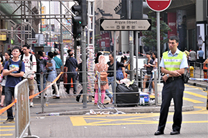 Mongkok Umbrella Movement occupation site, Argyle Street, 26 October 2014