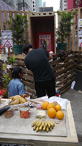 Guan Yu shrine at the Mongkok Umbrella Movement occupation site, Nathan Road, 26 October 2014