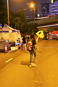 Admiralty Umbrella Movement occupation site, Gloucester Road, 31 October 2014