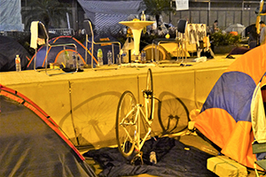 Admiralty Umbrella Movement occupation site, Tim Mei Avenue, 31 October 2014