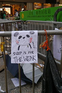 Posters at the Mongkok Umbrella Movement occupation site, Nathan Road, 26 October 2014