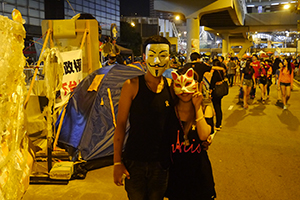 Admiralty Umbrella Movement occupation site, Tim Mei Avenue, 31 October 2014