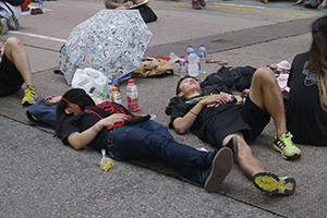 Tsim Sha Tsui Umbrella Movement occupation site, Canton Road, 1 October 2014