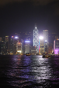 View of Victoria Harbour and Central, 1 October 2014