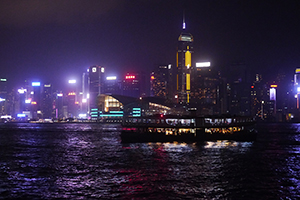 View of Victoria Harbour, 1 October 2014