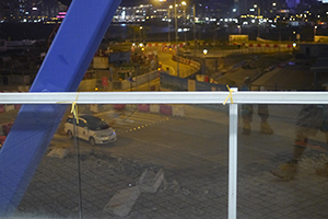 Yellow ribbons on a footbridge in Central, 1 October 2014
