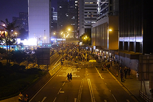 Central Umbrella Movement occupation site, Connaught Road Central, 1 October 2014