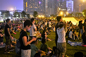 Umbrella Movement occupation site, Tamar Park, near Lung Wo Road, 2 October 2014