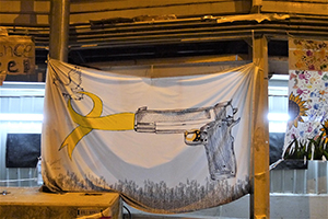 Posters at the Admiralty Umbrella Movement occupation site, Harcourt Road, 30 November 2014