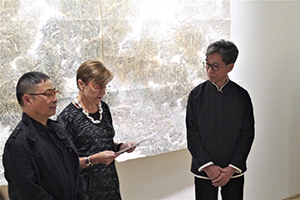 'Geometry of the Spirit: 50 Years of LEUNG Kui Ting' exhibition opening, Hanart TZ Gallery, Central, 14 November 2014