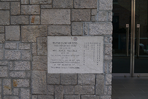 The foundation stone of the Chinese YMCA, Bridges Street, 15 November 2014