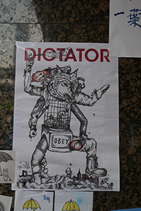 Posters at the Admiralty Umbrella Movement occupation site, Harcourt Road, 15 November 2014