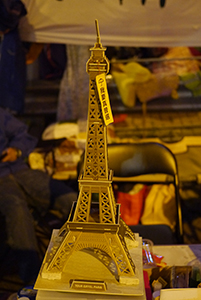 Eiffel Tower model at the Admiralty Umbrella Movement occupation site, Harcourt Road, 19 November 2014