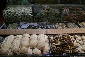 Fish tanks at a seafood restaurant, Sai Kung, 29 November 2014