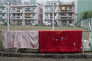 Laundry on a fence, Sai Kung, 29 November 2014