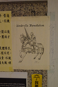 Posters at the Admiralty Umbrella Movement occupation site, Harcourt Road, 10 December 2014