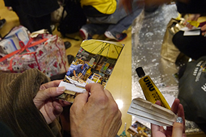 Postcard at the Admiralty Umbrella Movement occupation site, Harcourt Road, 10 December 2014