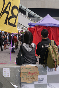 The final day of the Admiralty Umbrella Movement occupation site, Harcourt Road, 11 December 2014