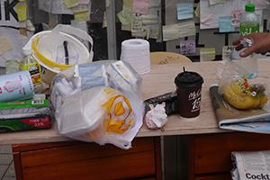 The final day of the Admiralty Umbrella Movement occupation site, Harcourt Road, 11 December 2014